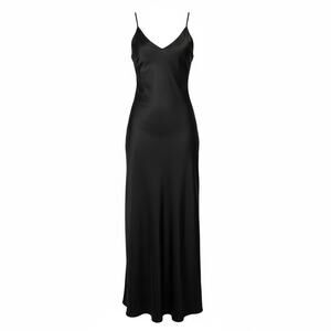 Black Slip Dress 90s Glam